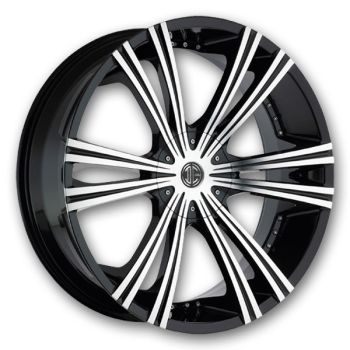 2 Crave Wheels No.12 24x10 Gloss Black with Machined Face 5x105 +15mm 78.3mm