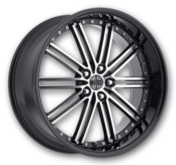 2 Crave Wheels No.33 22x9 Gloss Black with Machined Face 5x112 +32mm 66.56mm