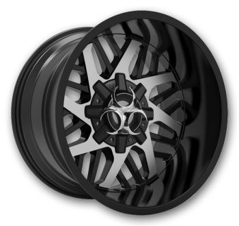 Toxic Off-Road Wheels LETHAL 20x9 Machined Black 8x180 0mm 125.2mm