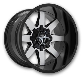 Toxic Off-Road Wheels Widow 18x9 Gloss Black and Machined 5x114.3/5x127 -15mm 78.099999999999994mm
