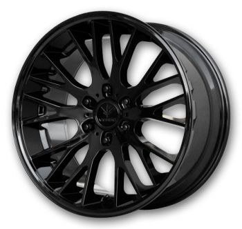 Verde Wheels V22 Duo 22x9.5 Gloss Black +27mm 78.1mm