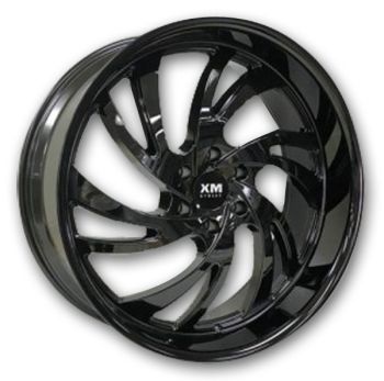 XM Street Wheels XM-616 24x10 Black 6x139.7 +25mm 78.1mm